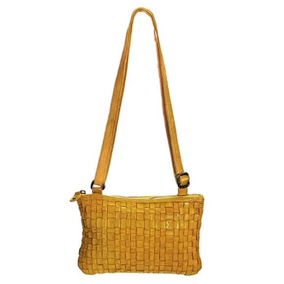 ashwood Handbags - Yellow Woven Crossbody Bag